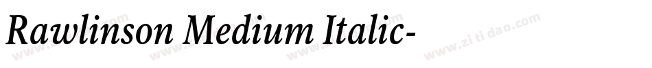 Rawlinson Medium Italic字体转换